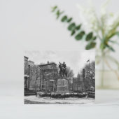 Winter in NYC's Union Square 001 Black White Briefkaart (Staand voorkant)