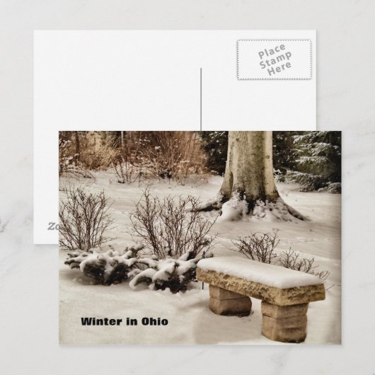 Winter in Ohio Briefkaart (Voorkant / Achterkant)