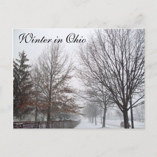 WINTER IN OHIO-briefkaart Briefkaart (Voorkant)