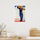  winter in Oostenrijk skireisposter Poster (Keuken)