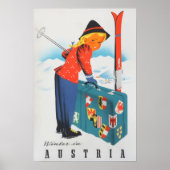 Winter in Oostenrijk Vintage Poster (Voorkant)