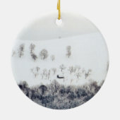 Winter in Paltinis - Roemenië Keramisch Ornament (Achterkant)