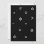 Winter in Parijs Birthday Invite black Kaart (Achterkant)