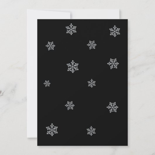 Winter in Parijs Birthday Invite black Kaart (Achterkant)