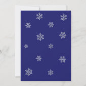 Winter in Parijs Birthday Invite indigo Kaart (Achterkant)