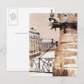 Winter in Parijs door Frits Thaulow Briefkaart (Voorkant / Achterkant)