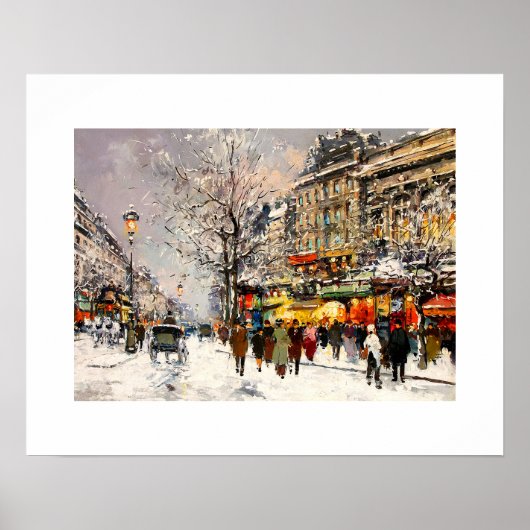 Winter in Parijs. Fine Art Poster (Voorkant)