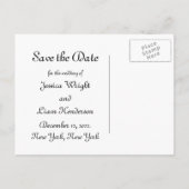 Winter in Parijs Save the Date Briefkaart indigo (Achterkant)