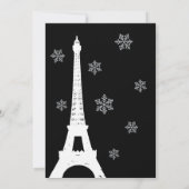 Winter in Paris Wedding Kaart (Achterkant)
