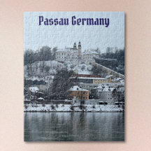 Winter in Passau, Duitsland Jigsaw Puzzel