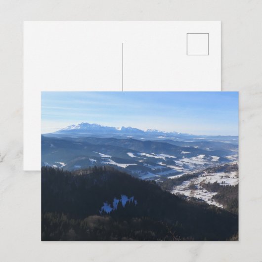 Winter in Pieniny Briefkaart (Voorkant / Achterkant)
