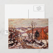 Winter in Saint Sauves d'Auvergne Briefkaart (Voorkant / Achterkant)