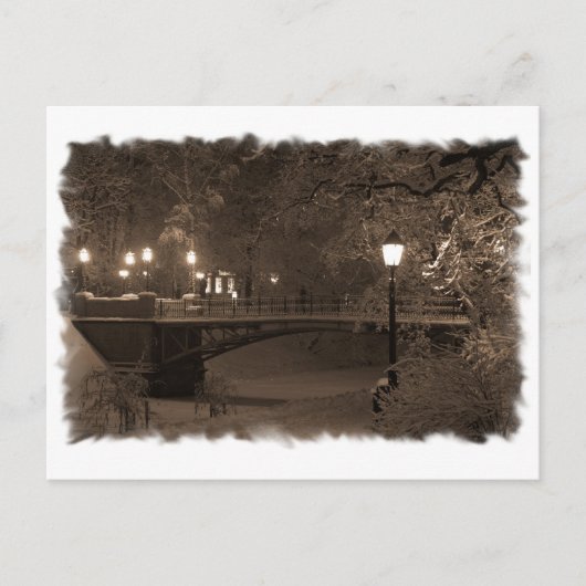 winter in sepia briefkaart (Voorkant)