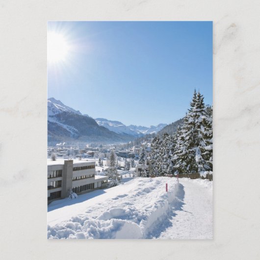 Winter in St. Moritz Briefkaart (Voorkant)
