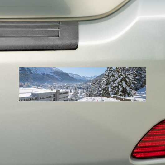 Winter in St. Moritz Bumpersticker (Op auto)