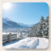 Winter in St. Moritz Drankjes Onderzetter (Voorkant)