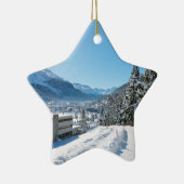 Winter in St. Moritz Keramisch Ornament (Rechts)
