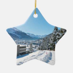 Winter in St. Moritz Keramisch Ornament