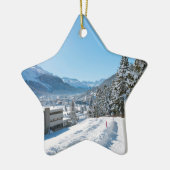 Winter in St. Moritz Keramisch Ornament (Links)