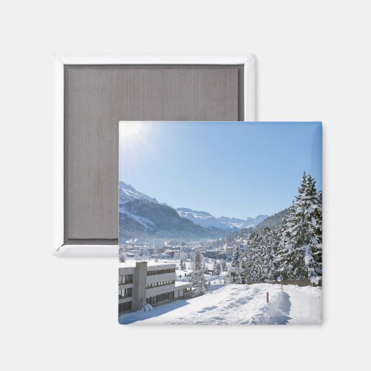 Winter in St. Moritz Magneet (Voorkant / Achterkant)