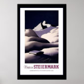 "Winter in Steiermark" Vintage Travel Poster (Voorkant)
