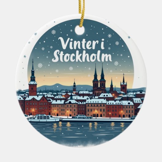 Winter in Stockholm Christmas Ornament (Voorkant)