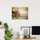 Winter in the Country, Getting Ice Poster (Thuiskantoor)