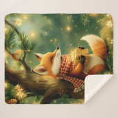 Winter in the Pines Sherpa Deken (Voorkant (horizontaal))