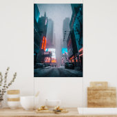 Winter in Times Square Wall Art Poster (Keuken)