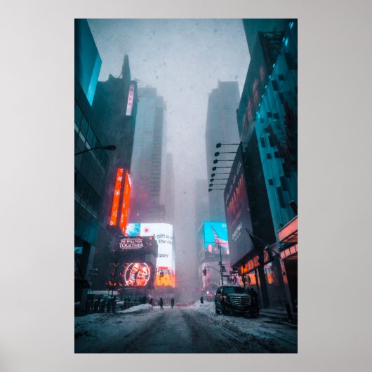 Winter in Times Square Wall Art Poster (Voorkant)