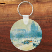 Winter in Union Square door Frederick Childe Hassa Sleutelhanger (Voorkant)