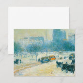 Winter in Union Square van Frederick Childe Hassam (Voorkant / Achterkant)