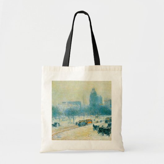 Winter in Union Square van Frederick Childe Hassam Tote Bag (Voorkant)