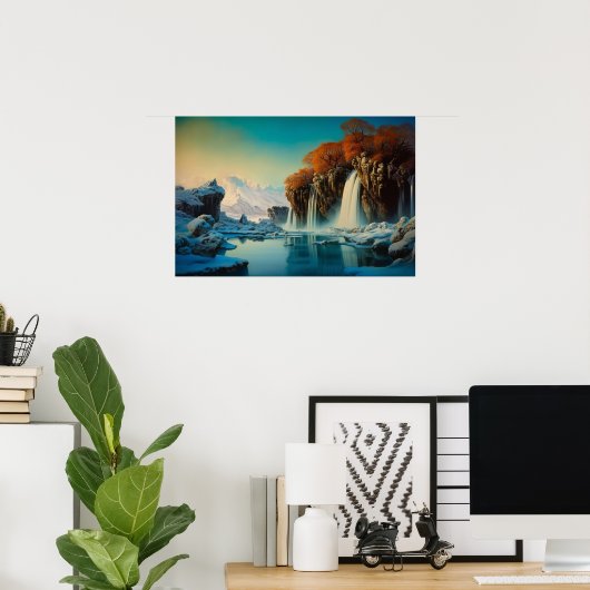 Winter in Valley Herfsten Poster (Thuiskantoor)