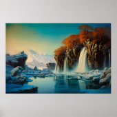 Winter in Valley Herfsten Poster (Voorkant)