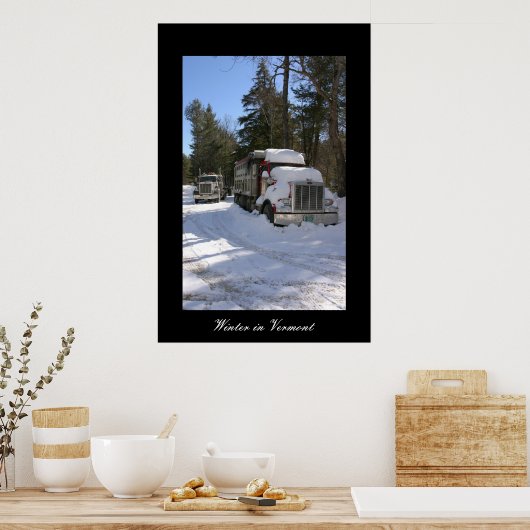Winter in Vermont Poster (Keuken)