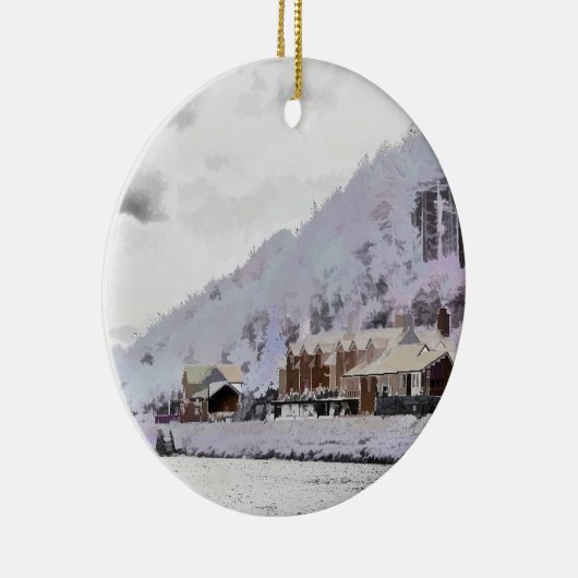 WINTER IN WALES KERAMISCH ORNAMENT (Rechts)