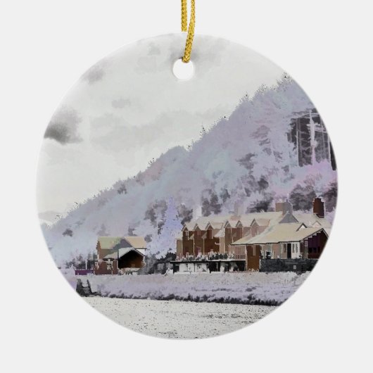 WINTER IN WALES KERAMISCH ORNAMENT (Voorkant)