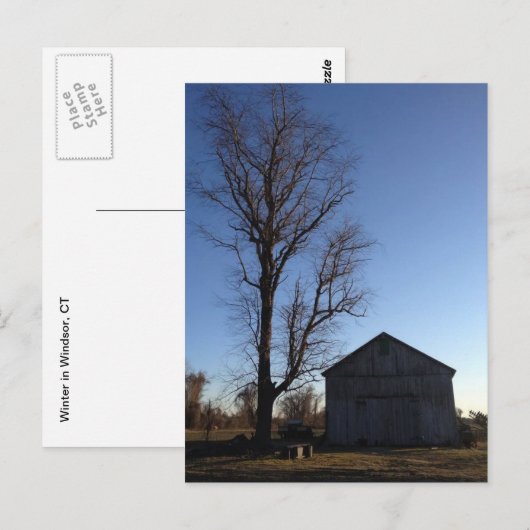 Winter in Windsor, CT-Briefkaart Briefkaart (Voorkant / Achterkant)