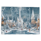 Winter in wonderland Kerstmis Groot Cadeauzakje (Achterkant)