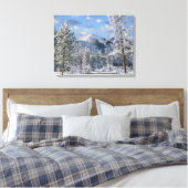Winter in Yellowstone National Park Wyoming Canvas Afdruk (Insitu (Slaapkamer))