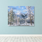 Winter in Yellowstone National Park Wyoming Canvas Afdruk (Insitu (Houten vloer))