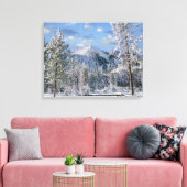 Winter in Yellowstone National Park Wyoming Canvas Afdruk (Insitu (Woonkamer))