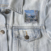 Winter in Yellowstone National Park Wyoming Vierkante Button 5,1 Cm (In situ)