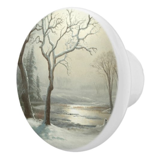 Winter in Yosemite door Albert Bierstadt Keramische Knop (Rechts)