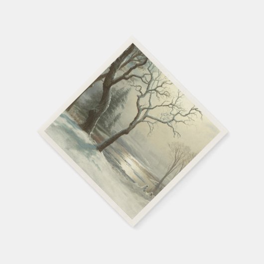 Winter in Yosemite door Albert Bierstadt Servet (Hoek)