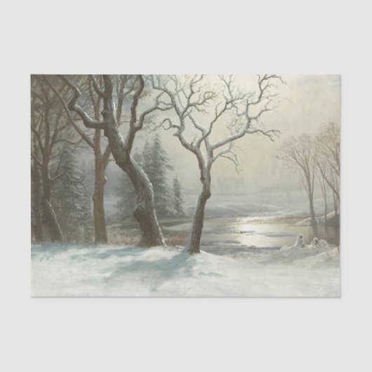 Winter in Yosemite door Albert Bierstadt Tissuepapier (Voorkant)