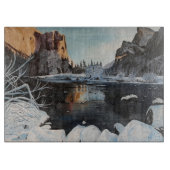 Winter in Yosemite, door Gary Poling Snijplank (Voorkant)