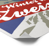 Winter in Zweisimmen, vintage ski travel ad Poster (Hoek)
