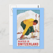 Winter in Zwitserland Briefkaart (Voorkant / Achterkant)